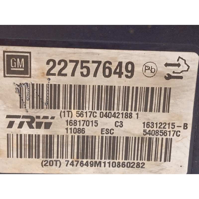Recambio de abs para opel insignia sports tourer cosmo referencia OEM IAM 22757649 54085617C 16312215B