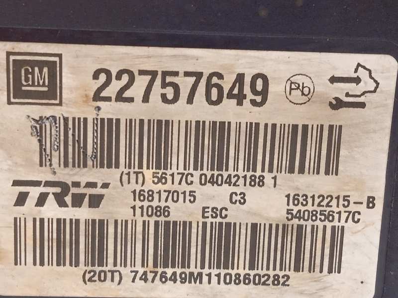 Recambio de abs para opel insignia sports tourer cosmo referencia OEM IAM 22757649 54085617C 16312215B