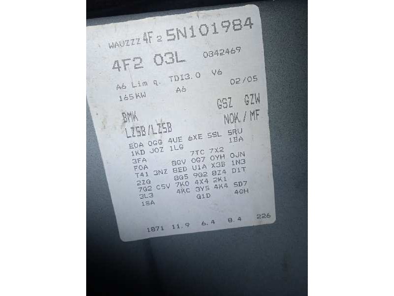 audi a6 berlina (4f2) del año 2005