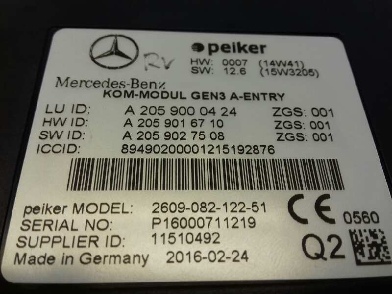 Recambio de modulo electronico para mercedes-benz clase cla (w117) cla 220 cdi (117.303) referencia OEM IAM A2059000424 20590004