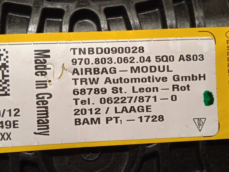 Recambio de airbag delantero derecho para porsche panamera 4 s referencia OEM IAM 97080306204  