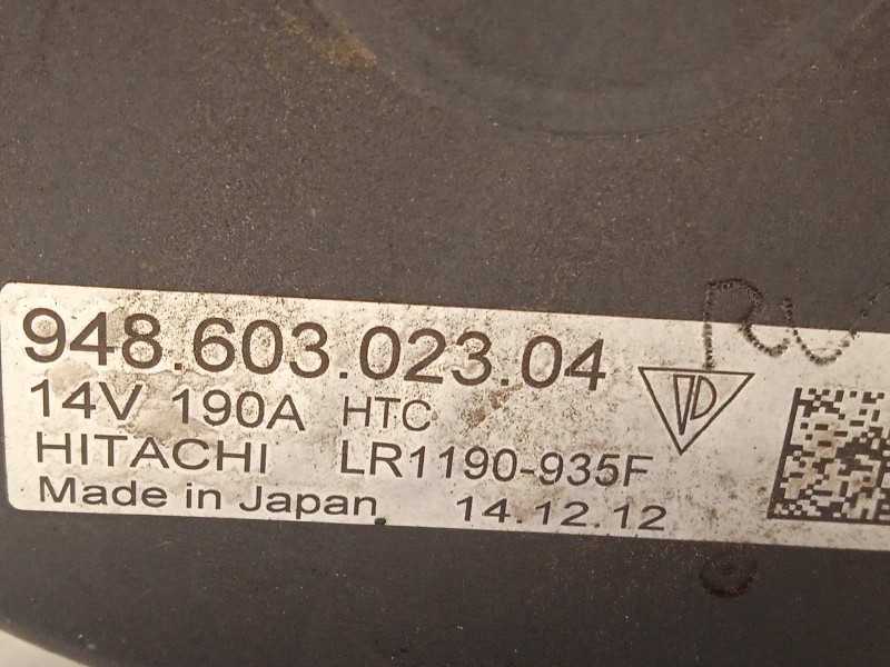 Recambio de alternador para porsche panamera 4 s referencia OEM IAM 94860302304  LR1190935F