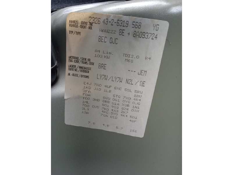 audi a4 berlina (8e) del año 2007