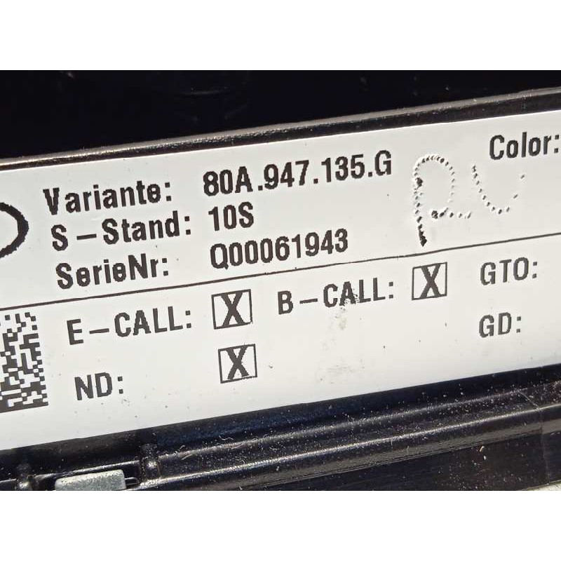 Recambio de luz interior para audi q5 (fyb) 40 tdi quattro básico referencia OEM IAM 80A947135G  80A947135GBC5