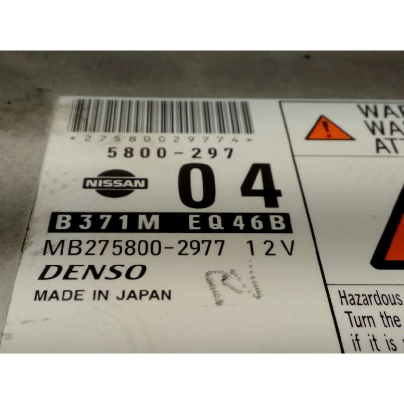 Recambio de centralita motor uce para nissan x-trail (t30) elegance referencia OEM IAM B371MEQ46B  MB2758002977