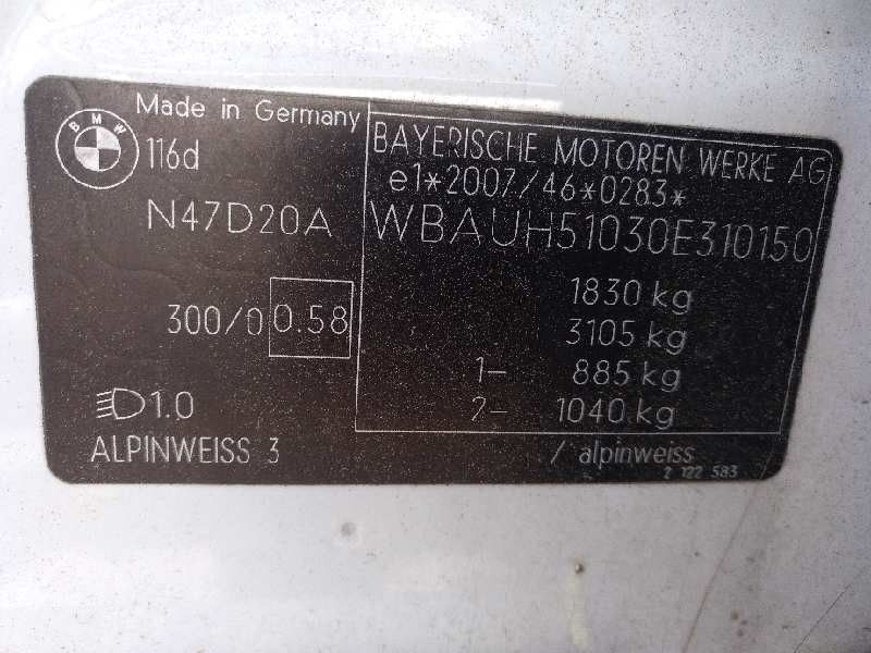 bmw serie 1 berlina (e81/e87) del año 2009