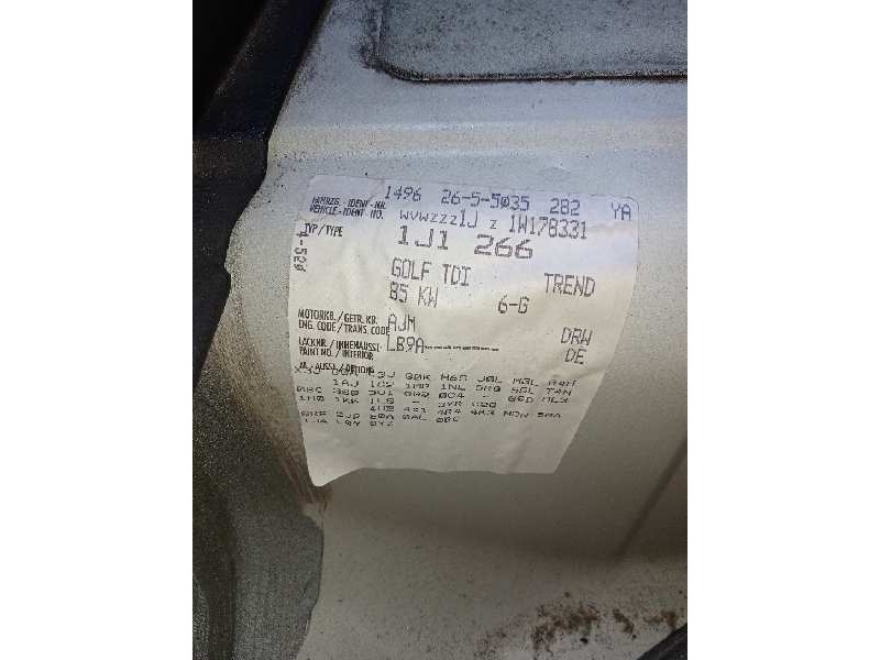 volkswagen golf iv berlina (1j1) del año 2000