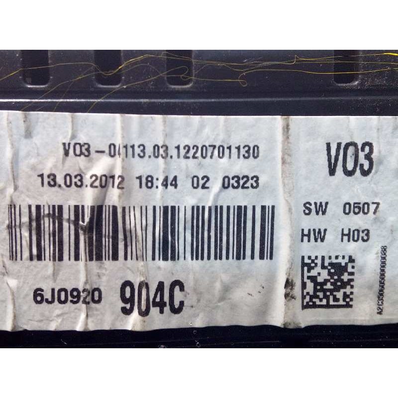 Recambio de cuadro instrumentos para seat ibiza sc (6j1) fr referencia OEM IAM 6J0920904C  