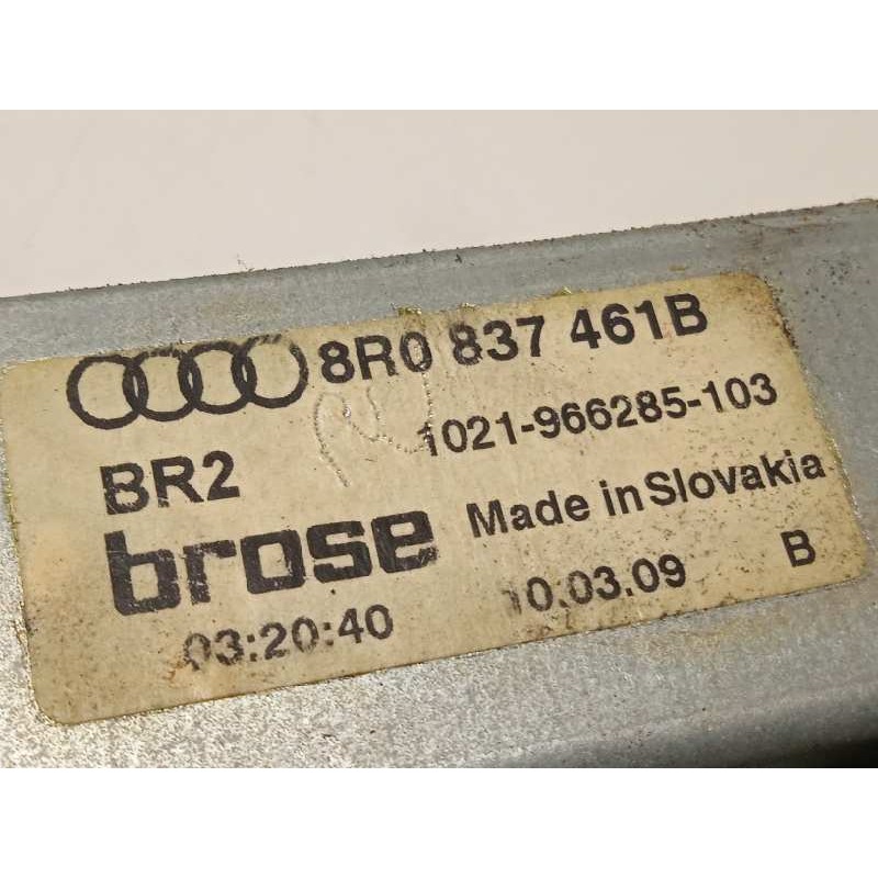 Recambio de elevalunas delantero izquierdo para audi q5 (8r) 2.0 tdi (125kw) referencia OEM IAM 8R0837461B  8K0959801