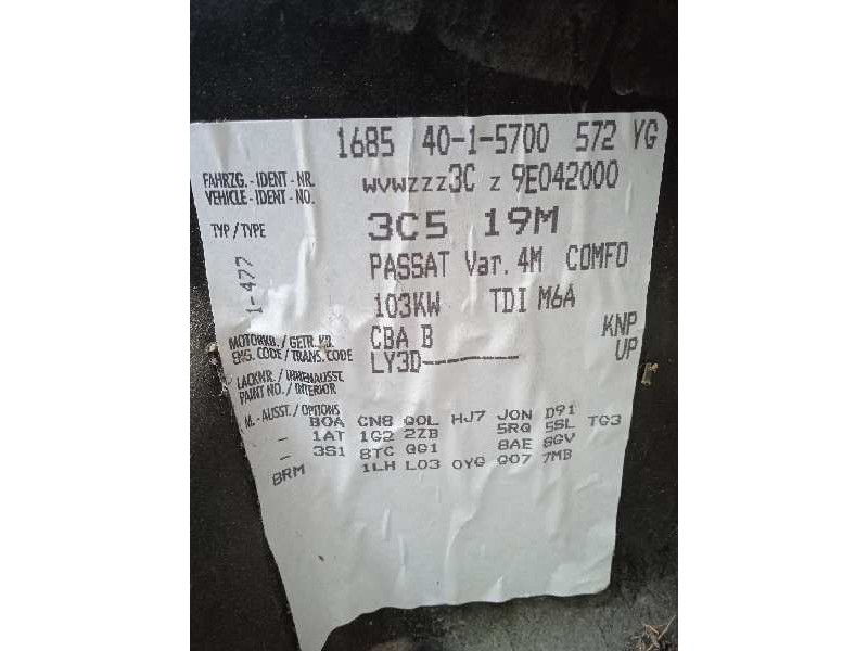 volkswagen passat variant (3c5) del año 2008