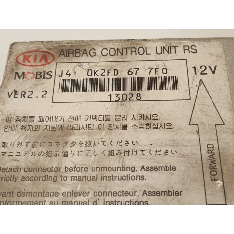 Recambio de centralita airbag para kia carens 2.0 turbodiesel cat referencia OEM IAM 0K2FD677F0  
