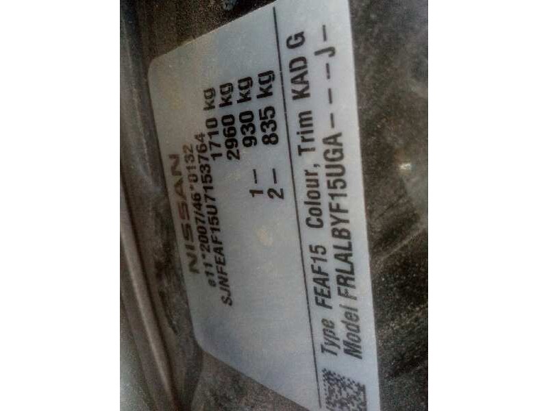 nissan juke (f15) del año 2015