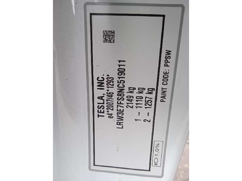 tesla model 3 rwd del año 2022