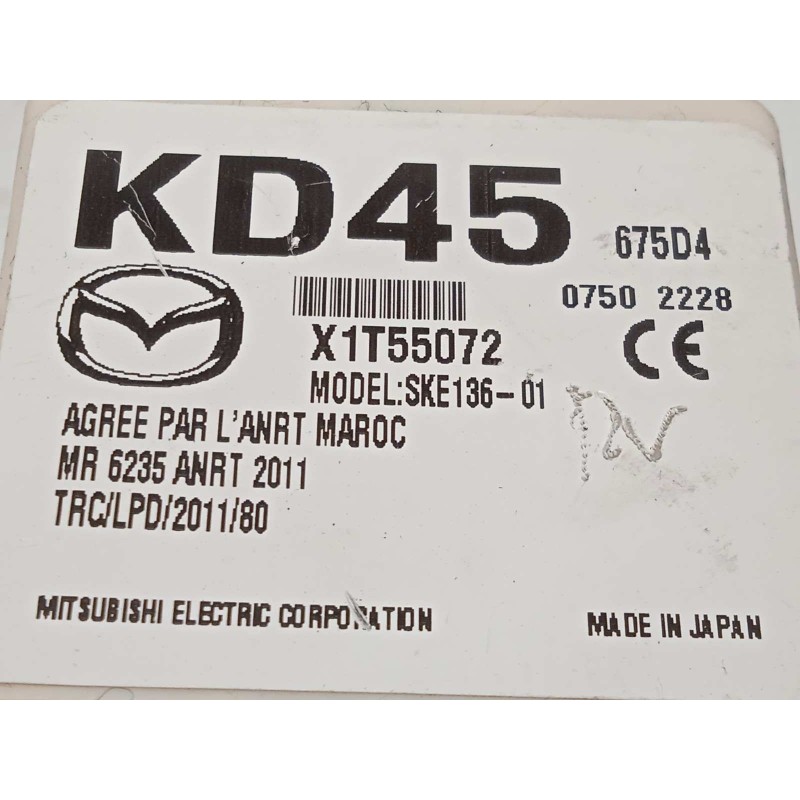 Recambio de modulo electronico para mazda cx-5 2.2 turbodiesel cat referencia OEM IAM KD45675D4  