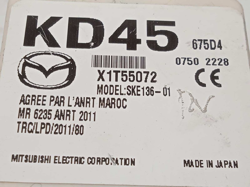 Recambio de modulo electronico para mazda cx-5 2.2 turbodiesel cat referencia OEM IAM KD45675D4  