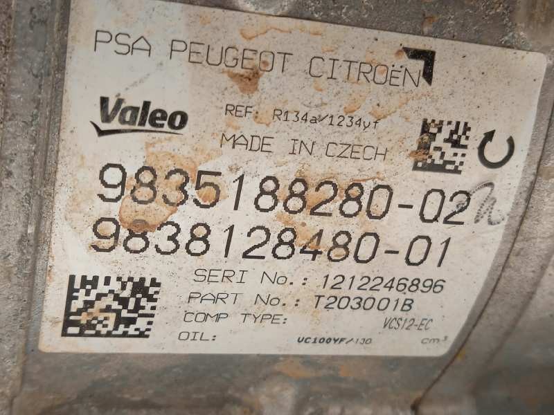 Recambio de compresor aire acondicionado para peugeot 5008 active referencia OEM IAM 9835188280  