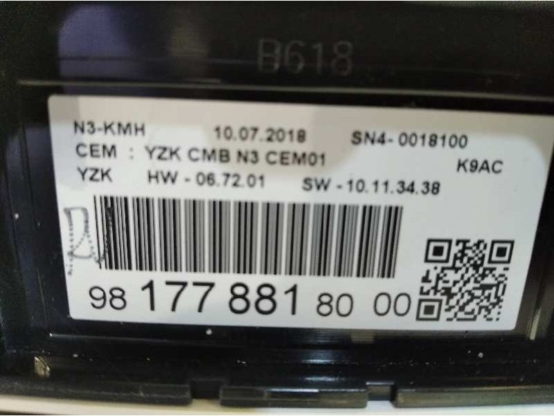 Recambio de cuadro instrumentos para citroën berlingo 1.5 blue-hdi fap referencia OEM IAM 9817788180  