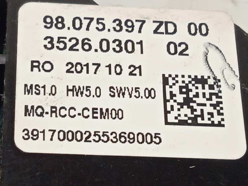 Recambio de mando multifuncion para peugeot traveller 2.0 blue hdi referencia OEM IAM 98075397ZD  
