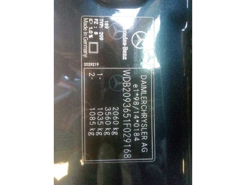 mercedes-benz clase clk (w209) coupe del año 2002