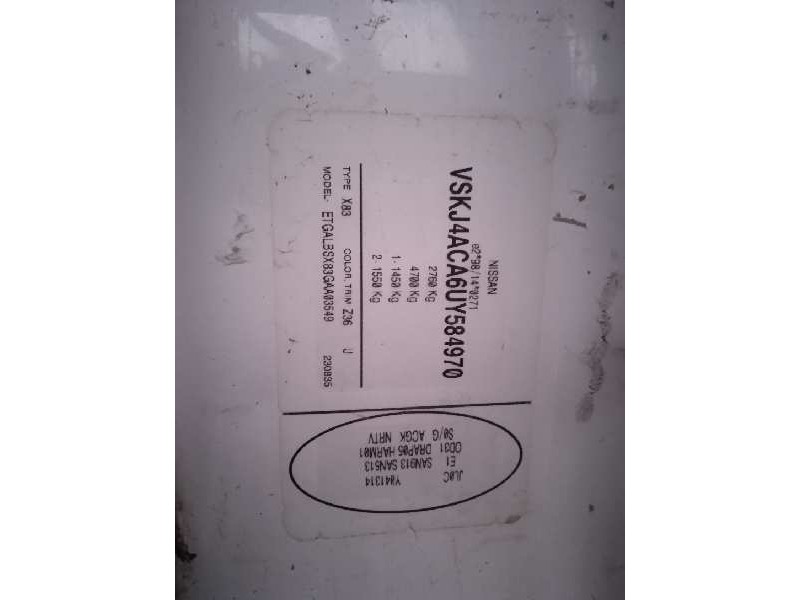 nissan primastar (x83) del año 2006