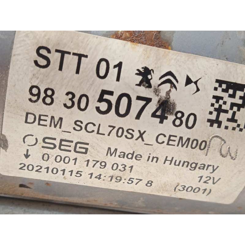 Recambio de motor arranque para peugeot 5008 active referencia OEM IAM 9830507480  