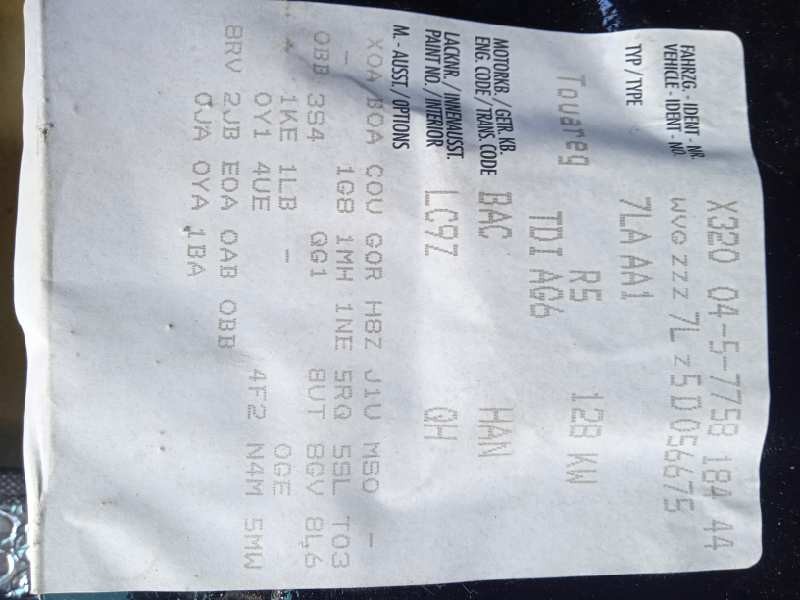 volkswagen touareg (7la) del año 2005