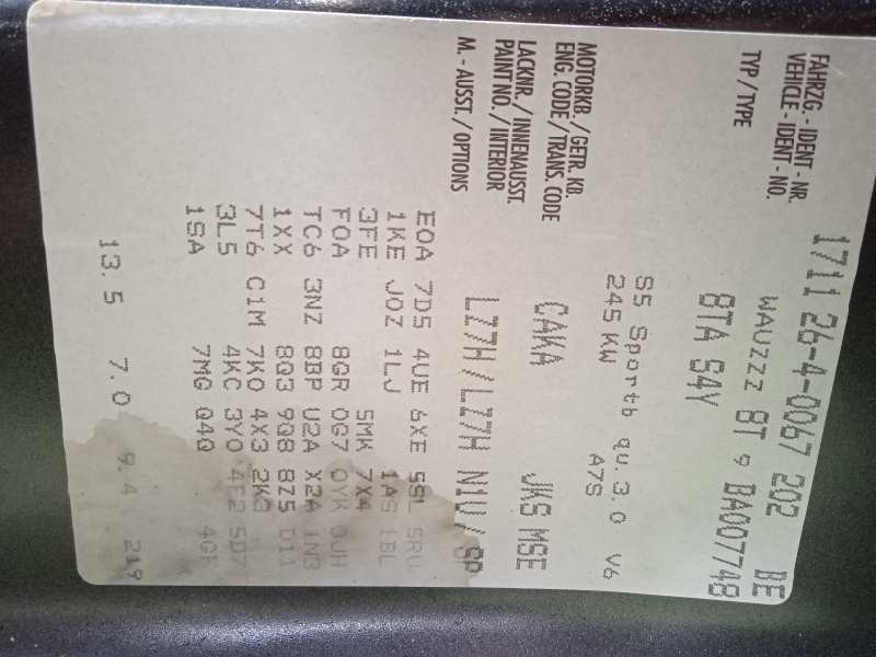 audi s5 sportback (8t) del año 2010