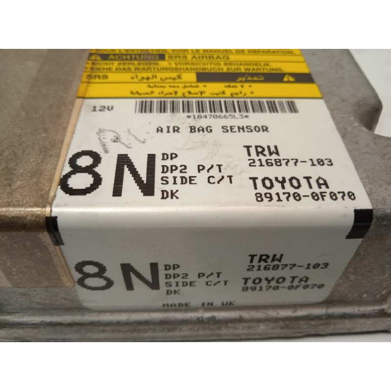 Recambio de centralita airbag para toyota corolla verso (r1) 2.2 d-4d luna referencia OEM IAM 891700F070  