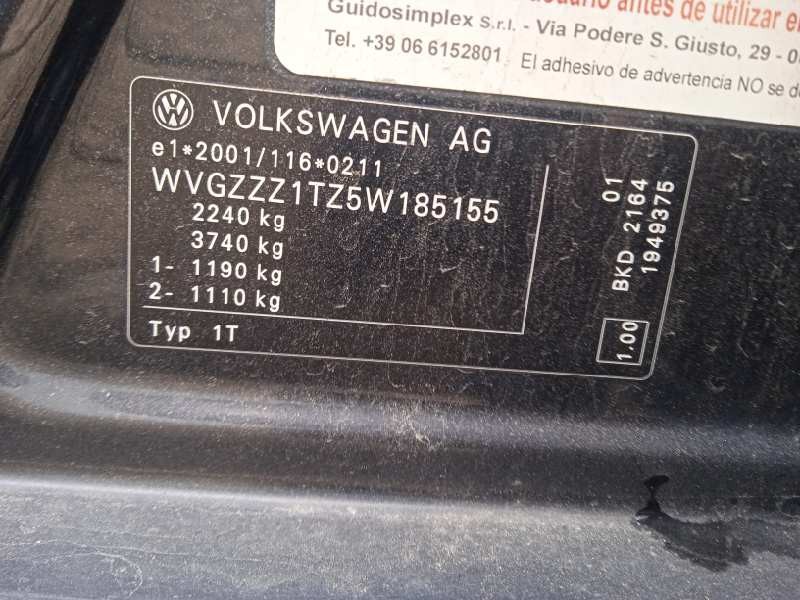 volkswagen touran (1t1) del año 2005