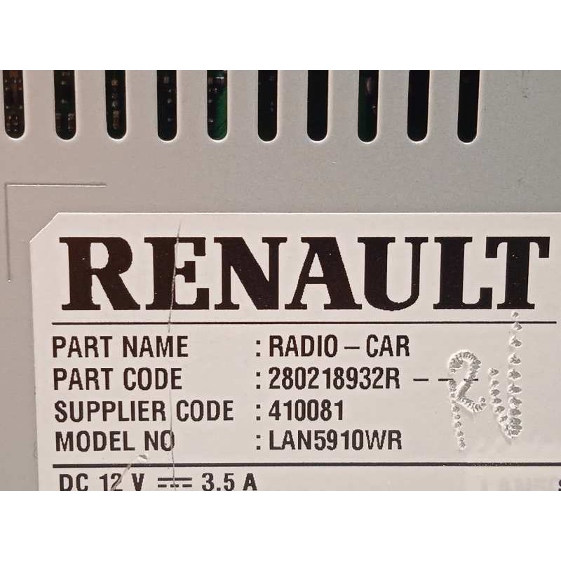 Recambio de pantalla multifuncion para dacia sandero iii confort referencia OEM IAM 280218932R  