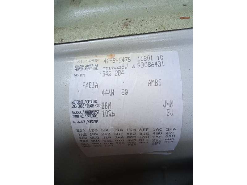 skoda fabia (5j2 ) del año 2009
