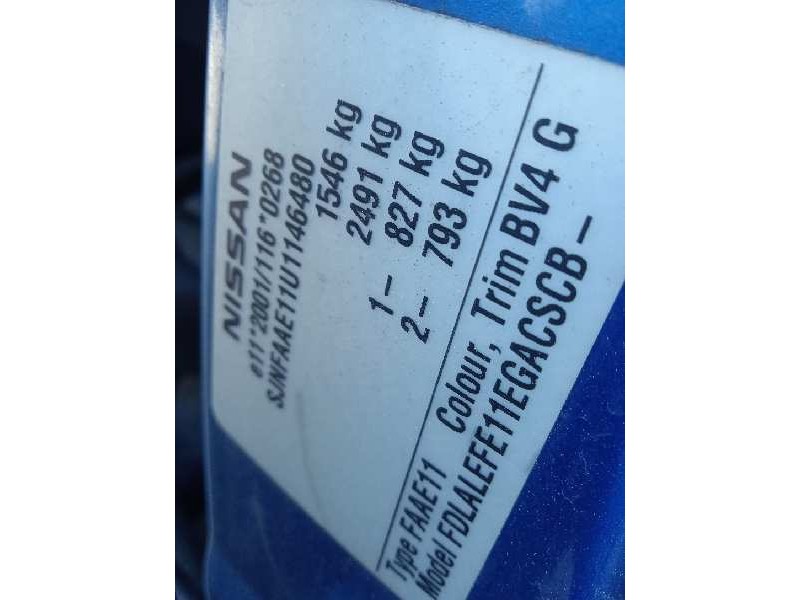 nissan note (e11e) del año 2007