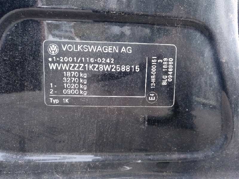 volkswagen golf v berlina (1k1) del año 2008