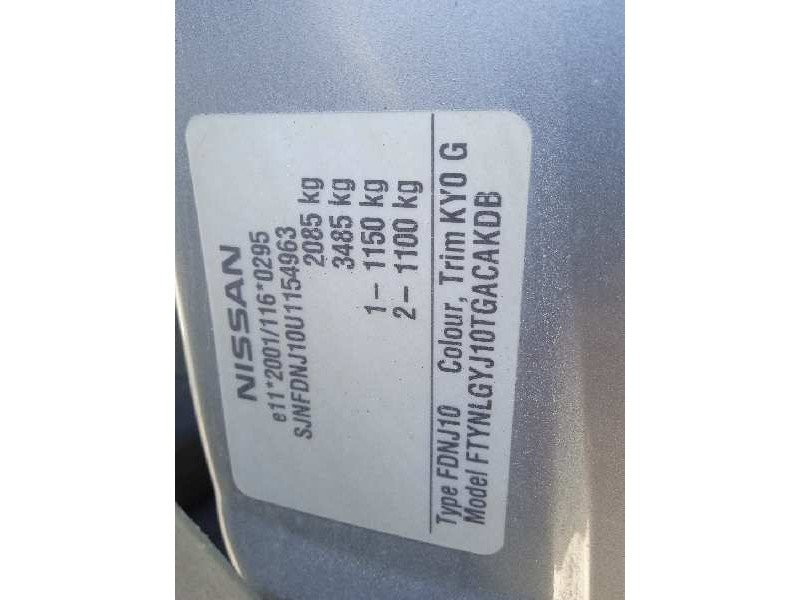 nissan qashqai (j10) del año 2007