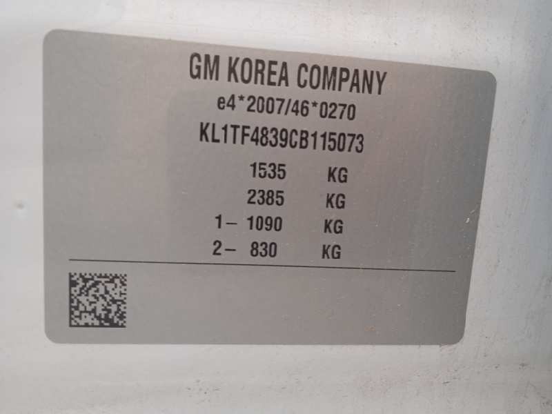 chevrolet aveo berlina hatchback del año 2012