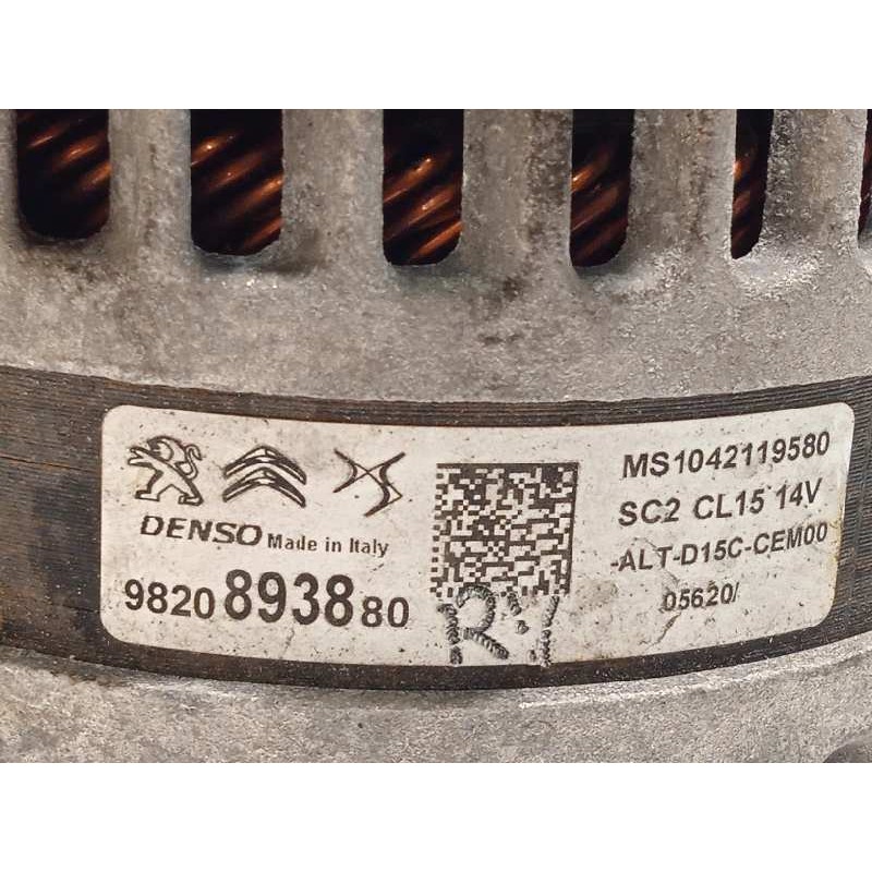 Recambio de alternador para citroën jumpy spacetourer business m referencia OEM IAM 9820893880  MS1042119580
