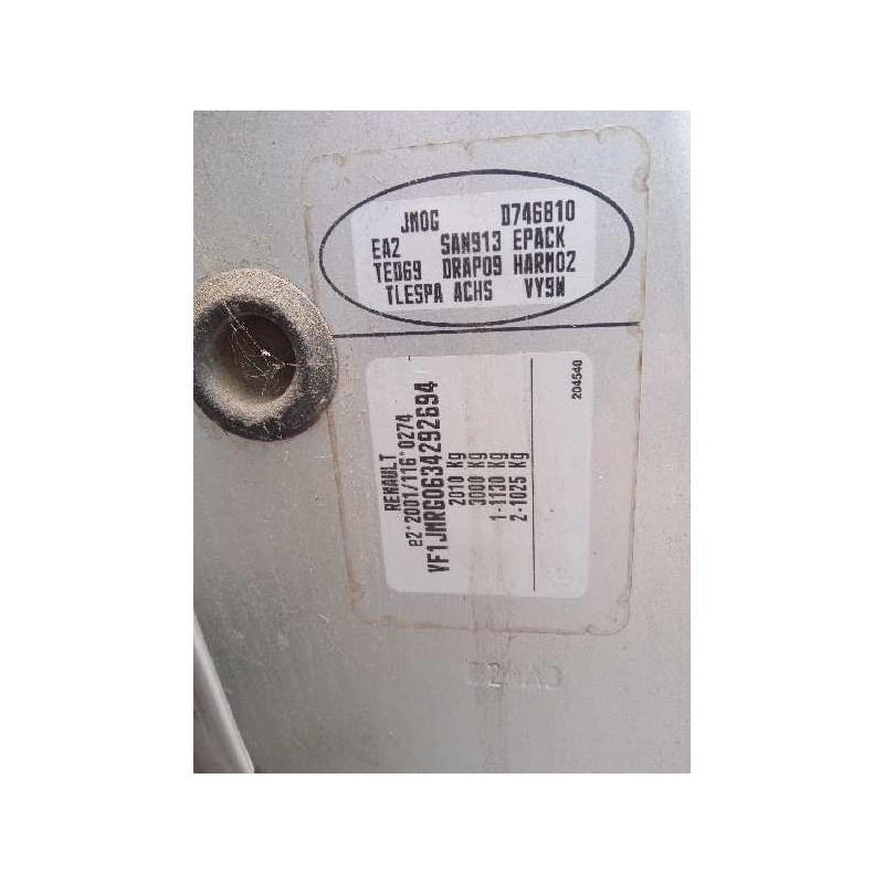 renault scenic ii del año 2005