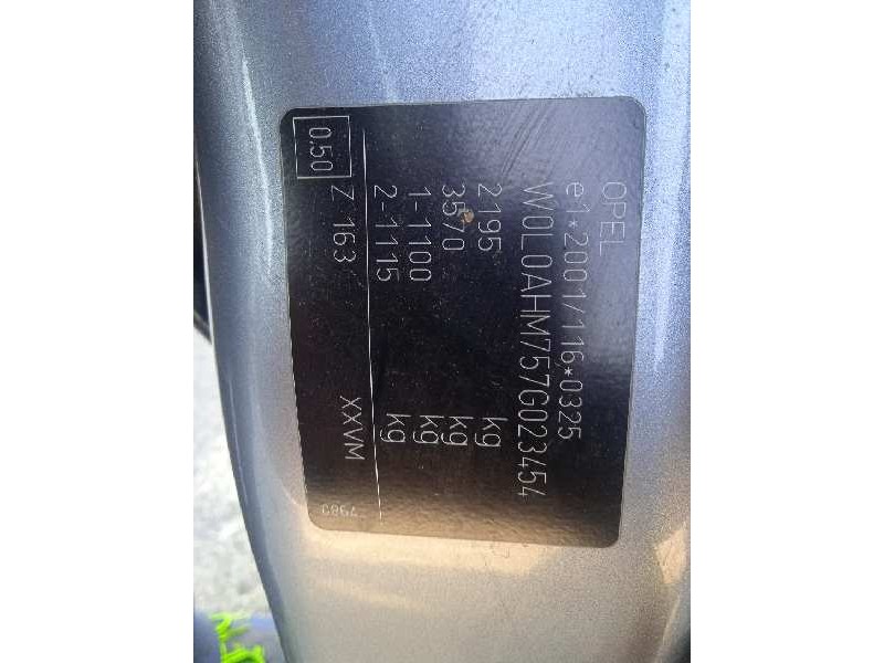 opel zafira b del año 2007