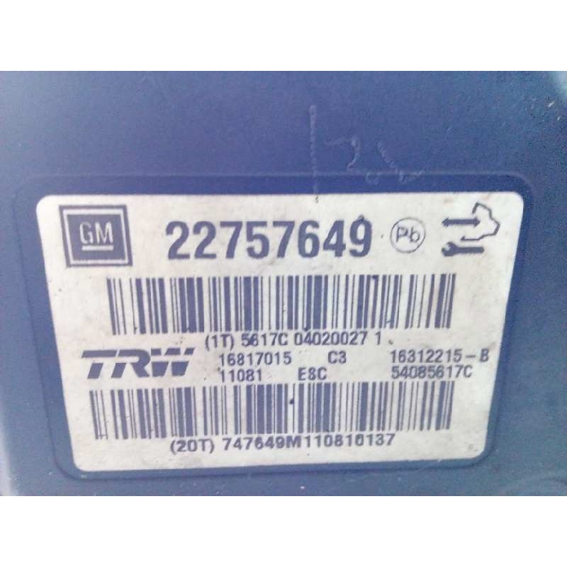 Recambio de abs para opel insignia berlina 2.0 16v cdti referencia OEM IAM 22757649 54085617C 16312215B