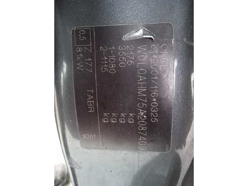 opel zafira b del año 2010