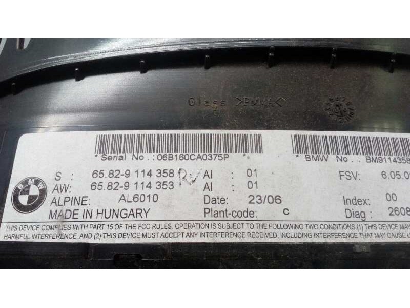 Recambio de pantalla multifuncion para bmw serie 5 touring (e61) 520d referencia OEM IAM 65829114358  65829114353