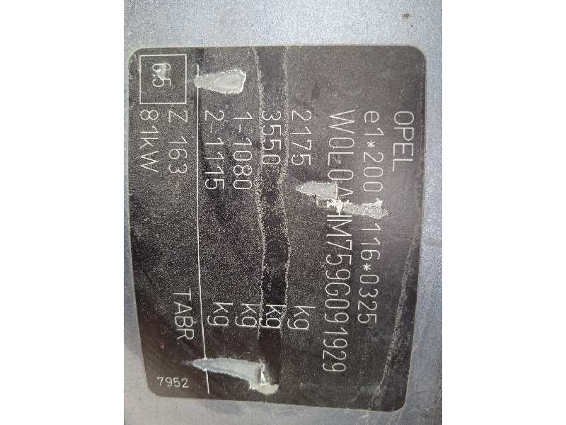 opel zafira b del año 2009