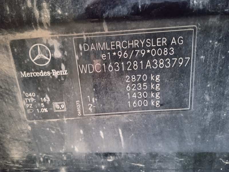 mercedes-benz clase m (w163) del año 2002