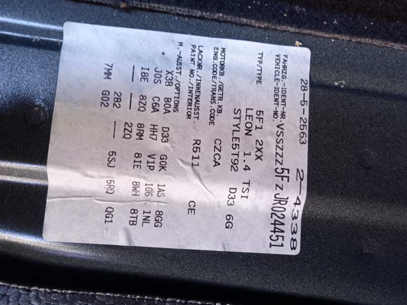 seat leon (5f1) del año 2017