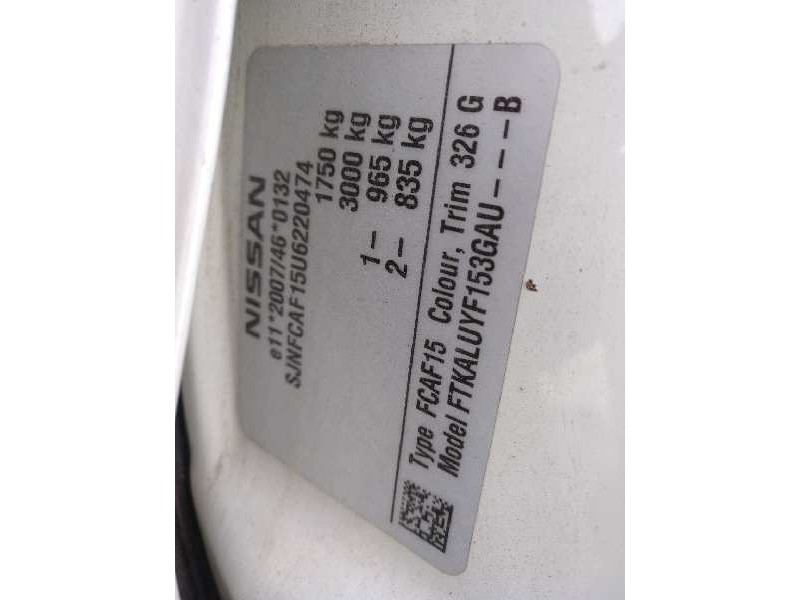 nissan juke (f15) del año 2012