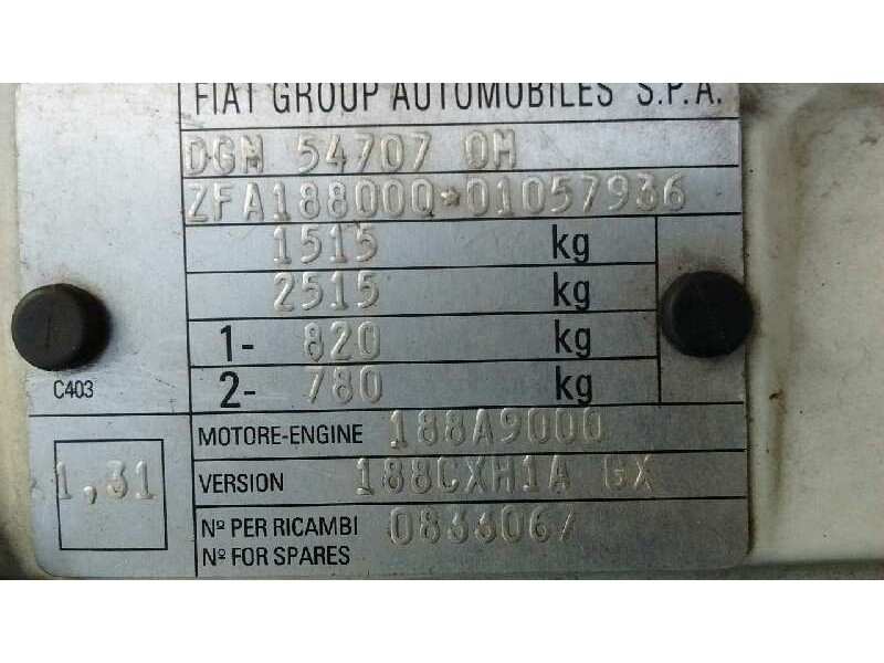 fiat punto berlina (188) del año 2008