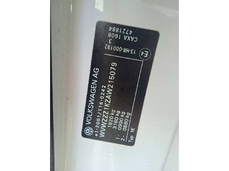 volkswagen golf vi (5k1) del año 2010