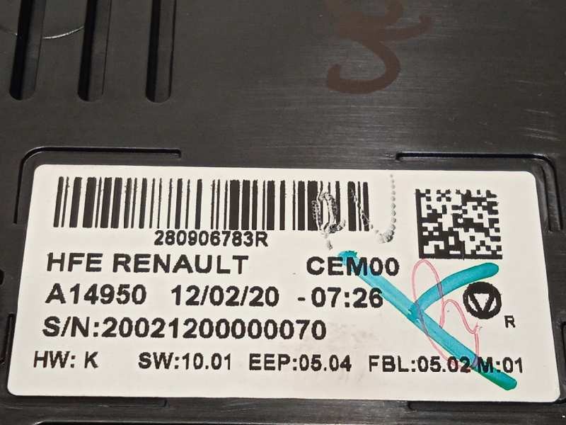 Recambio de pantalla multifuncion para renault kadjar zen referencia OEM IAM 280906783R  