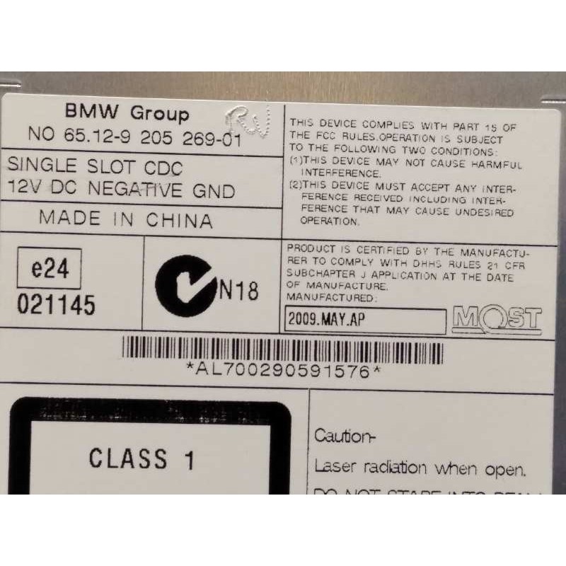 Recambio de sistema audio / radio cd para bmw x6 (e71) 3.0d referencia OEM IAM 65129205269  