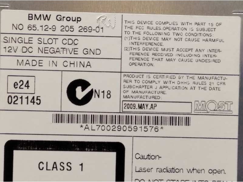 Recambio de sistema audio / radio cd para bmw x6 (e71) 3.0d referencia OEM IAM 65129205269  